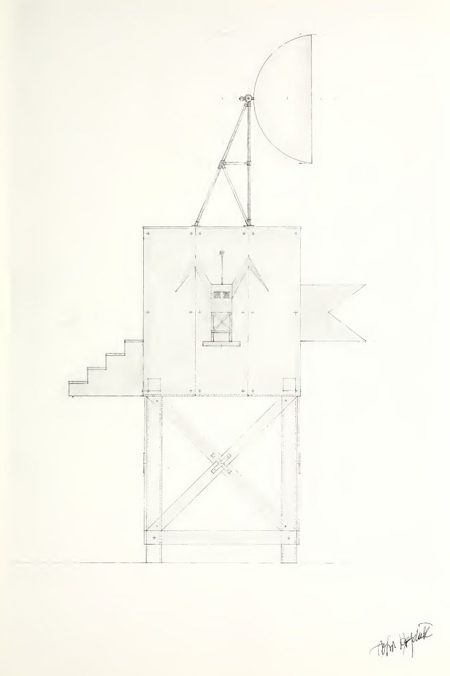 An elevation of a curious architectural structure